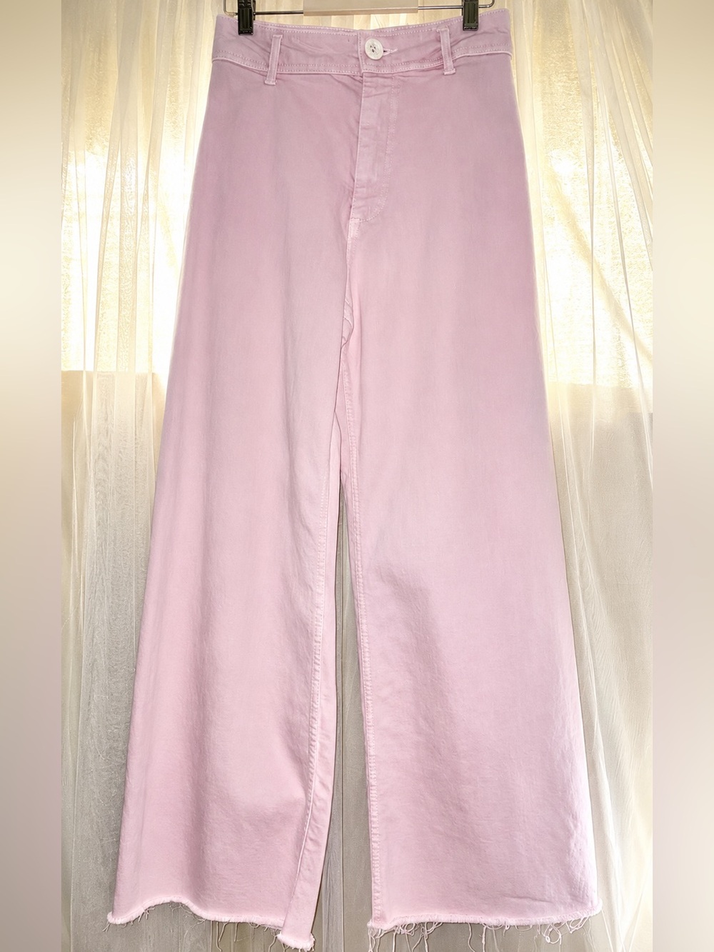 Zara Pastel Pink Wide-Leg Jeans